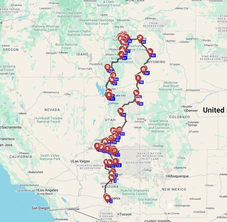 rent a campervan and plan your road trip usa phoenix to salt lake city